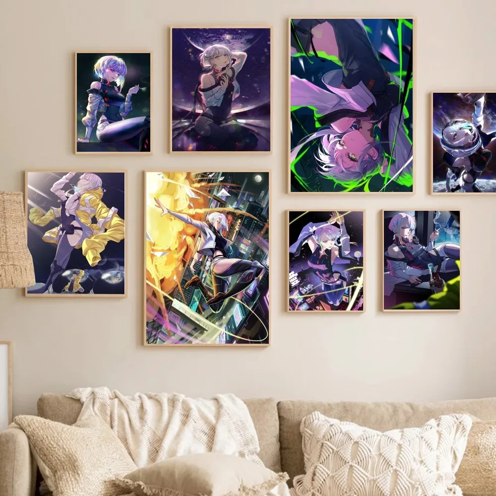 Киберпанк Edgerunners Аниме Постер 1 Шт. Современный Стиль Бумажные Настенные Рисунки