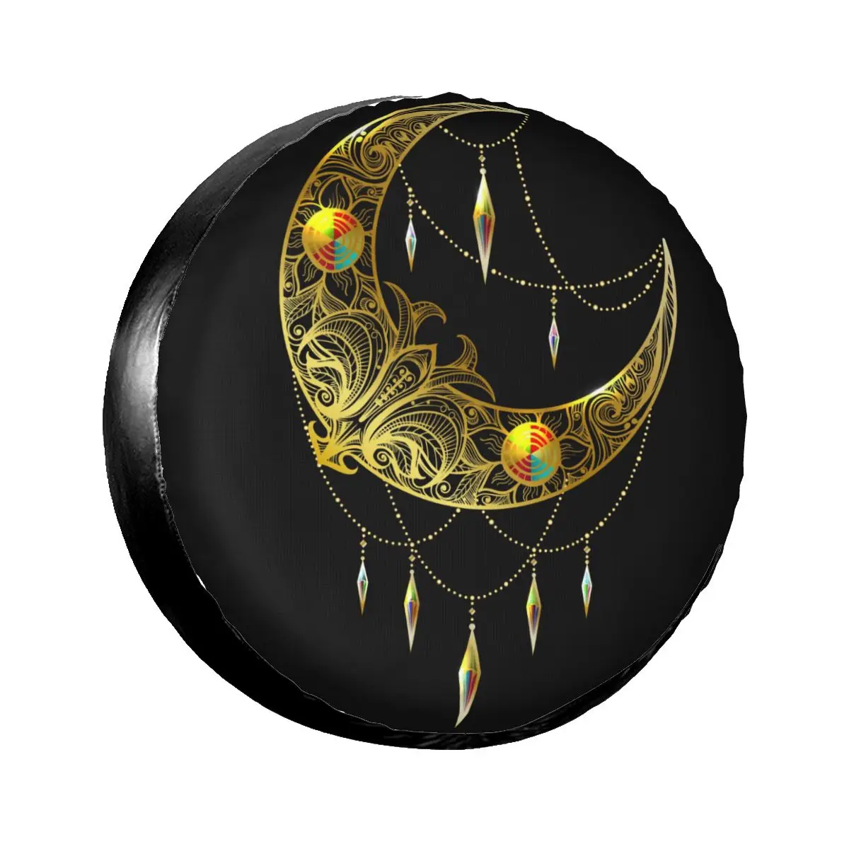 

Чехол для автомобильных колес 13/14/15/16 дюймов с Золотым Полумесяцем и драгоценными камнями