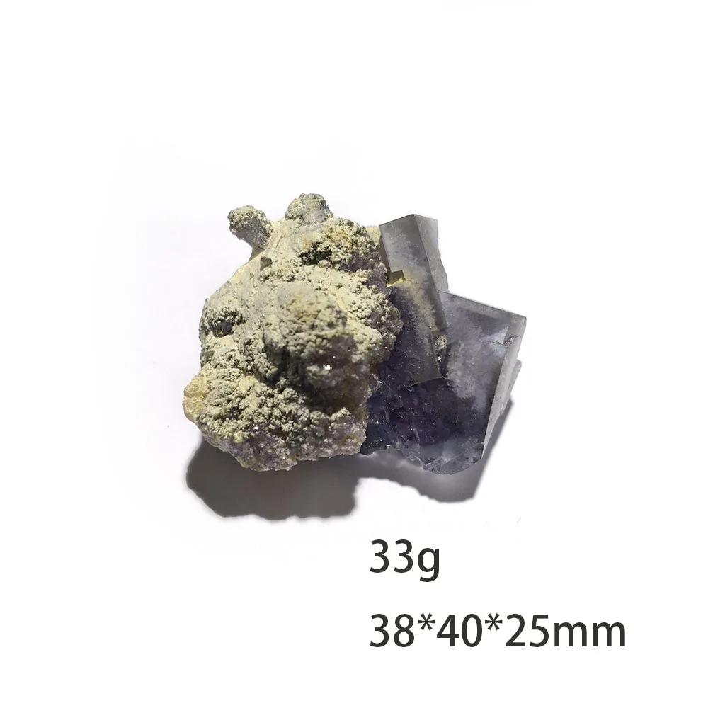 

Натуральный фиолетовый флюорит, минеральный кристалл 33 г, образец из яогансиань Хунань, провинция Китай