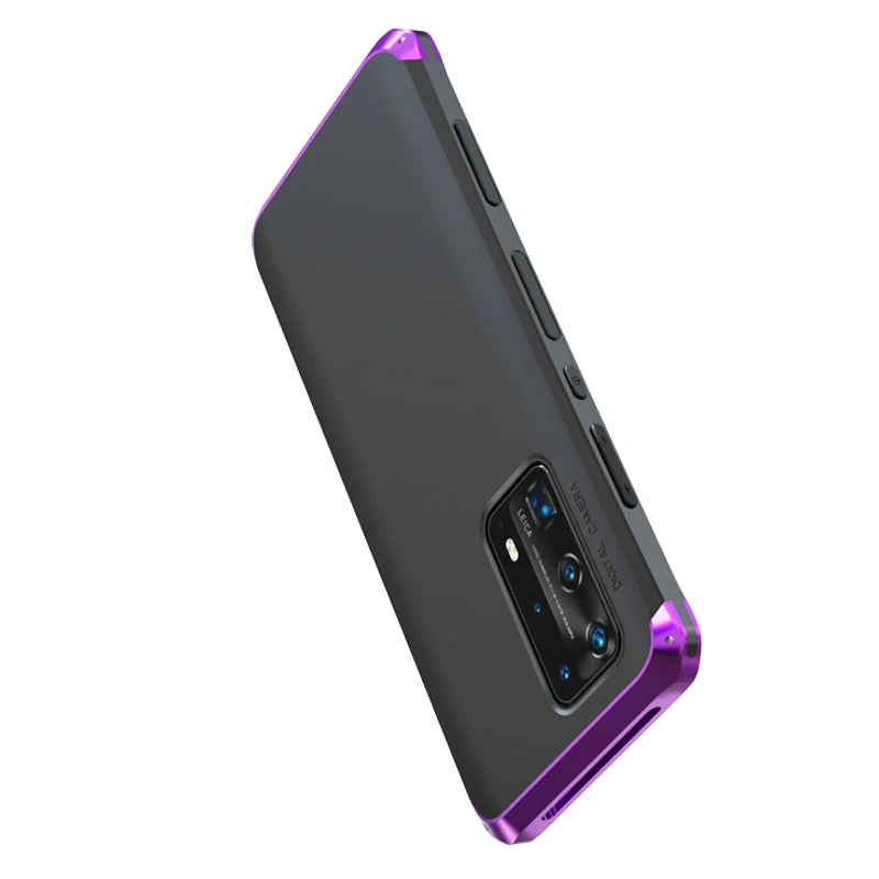 Luxury Shockproof Metal Phone Case For Huawei P40 P30 Pro Thin Hard Aluminium Hybrid Pc Case For Mate 40 30 Mate20 Pro Cover