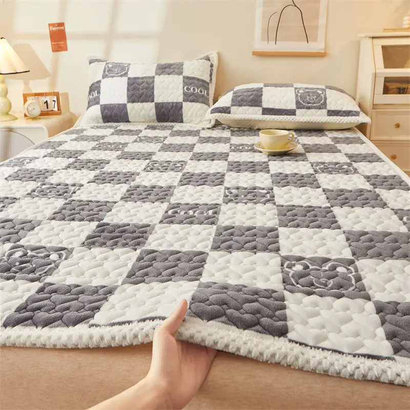 Зимний Тонкий мягкий матрас из молочного бархата наматрасник для дома и