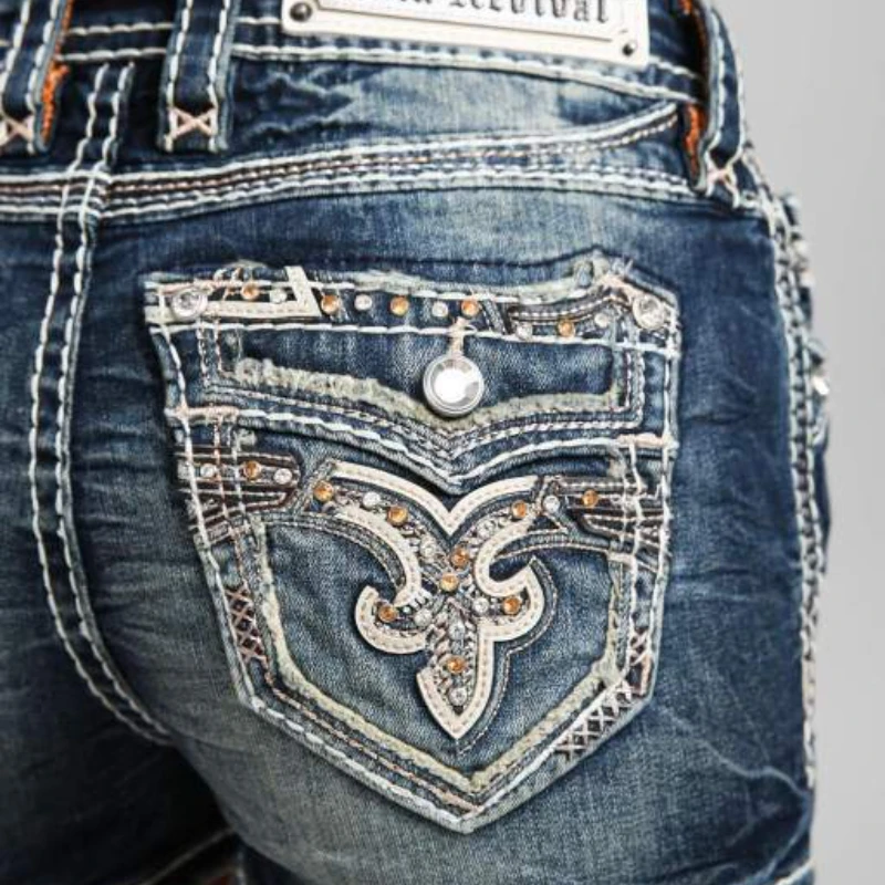 HOUZHOU Jorts Shorts Y2k Women Summer Vintage 90s Diamond Studded Low Waist Tights Fashion Casual Sexy Denim Shorts Streetwear