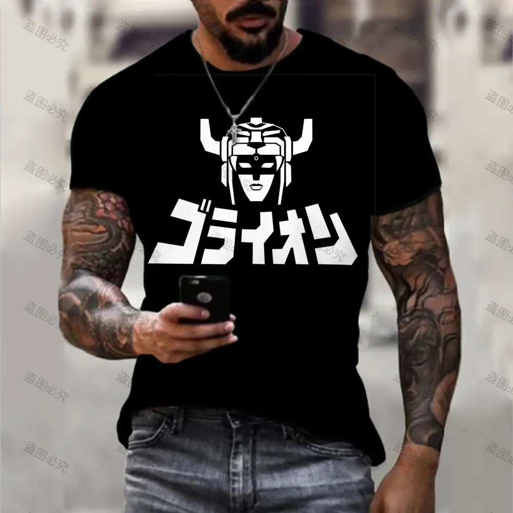 

Mazinger Z Men's T-shirt Breathable Fabric Oversized Couple Clothing Leisure Essentials Hip Hop Harajuku 2022 New Party HD Print
