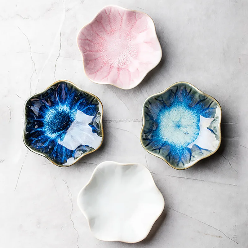 

Style Individual Seasoning Dish, Ceramic Dish, Creative Soy Sauce Dish, Vinegar Dish, Dipping Dish, Bone Seasoning Dis