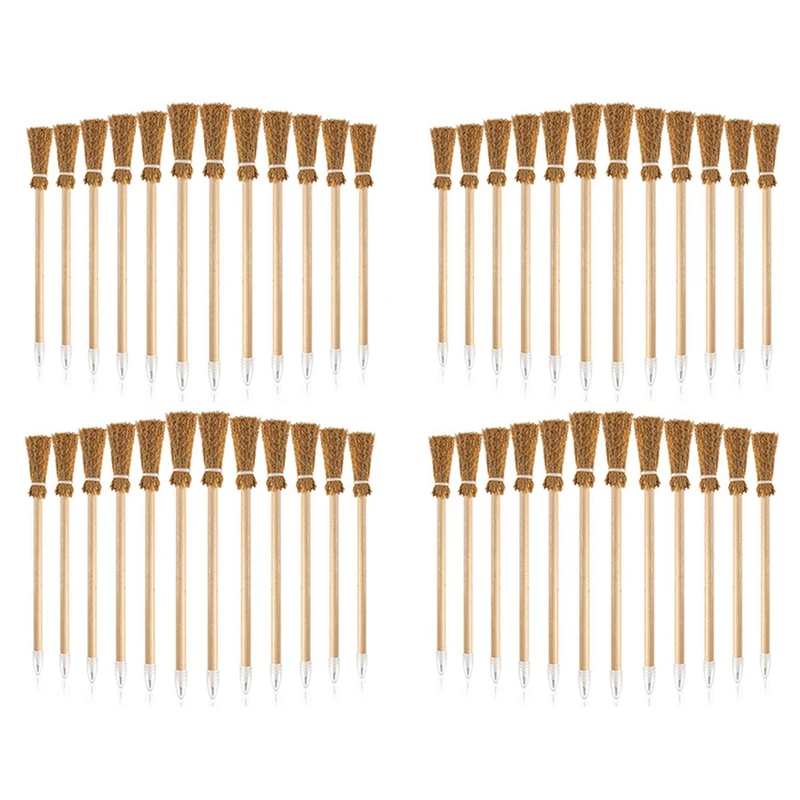 

96 Pcs Witch Broom Pencils For Halloween Broomstick Ballpoint Pencils Halloween Party Favors Witch Broom Prop Writing