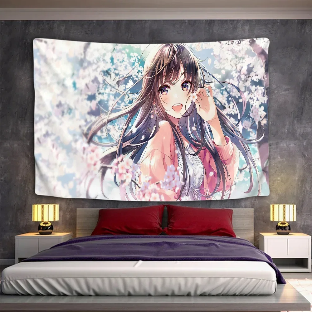Настенный гобелен в стиле аниме Kizi для декора спальни можно стирать машине