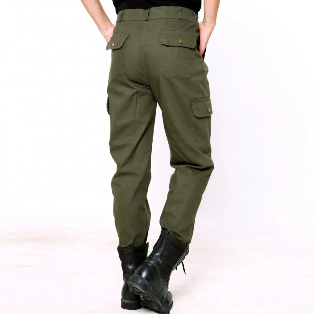 

Мужские Длинные прямые брюки-карго с карманами