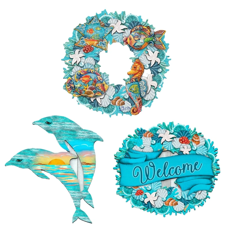 

E9LD морской венок, морское существо в морской тематике, гирлянда, рыба, морская звезда, ракушки, ремесла