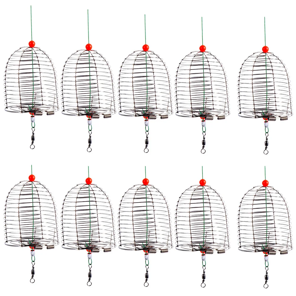 

10PCS Fishing Bait Cage Lure Cage Premium Durable Sturdy Fishing Bait Cage