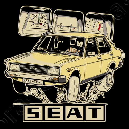 Hot Sale Vintage Classic Spain Car S E A T 131 L 1430 T Shirt. New 100% Cotton Short Sleeve O-Neck T-shirt Casual Mens Top images - 6