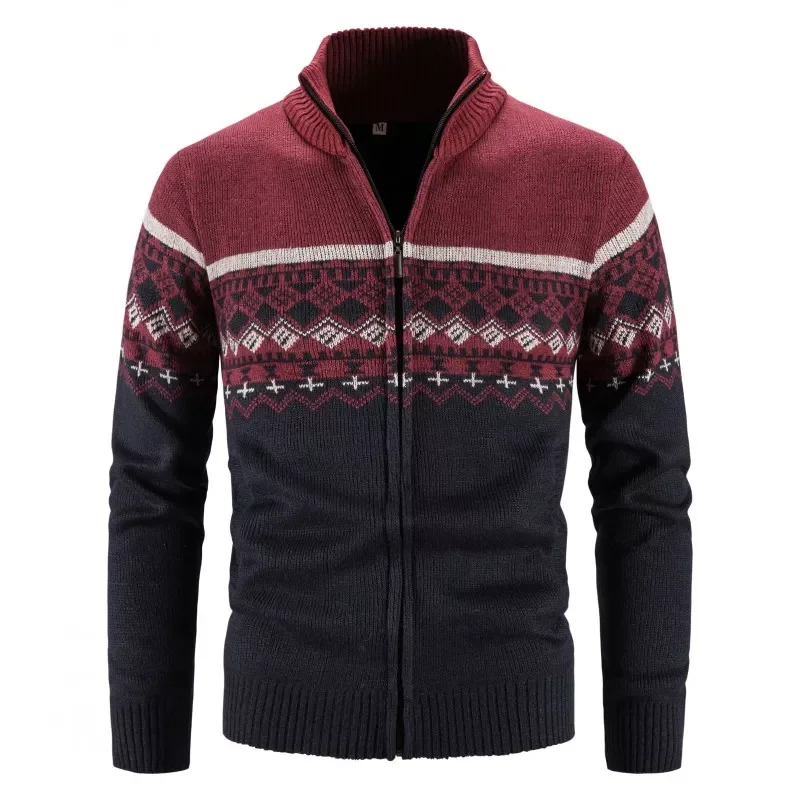 

NEW IN Jackets Cardigans Winter Sweatercoats High Quality Thicker Warm Casual Cardigans Slim Fit Stand-up Collar Sweaters 3XL