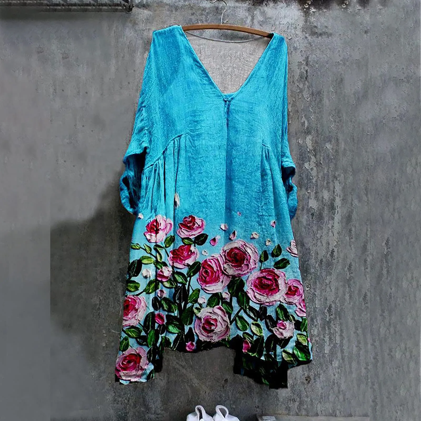 

Короткие платья с запахом, винтажные праздничные платья размера 3, 4 Plus, модное женское платье-свитер с цветочным рисунком и расклешенными рукавами для женщин