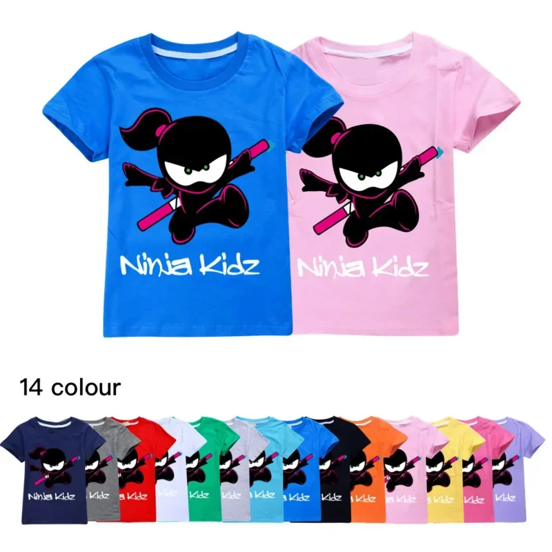 Детская одежда NINJA KIDZ модная летняя футболка для мальчиков с коротким рукавом