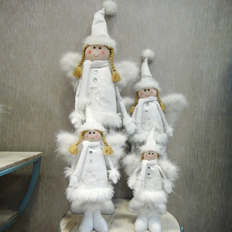 

Рождественская Кукла-Ангел Снеговик кукла лось Санта Клаус сцена Настольная Композиция праздничные украшения Декор Рождественский