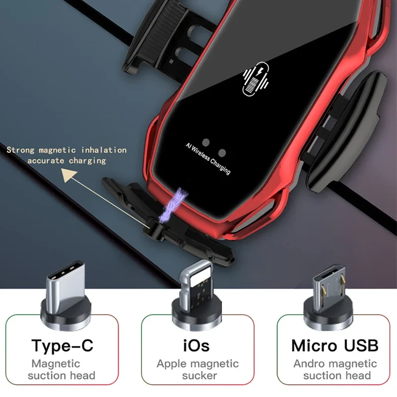 10 Вт автоматическое автомобильное беспроводное зарядное устройство