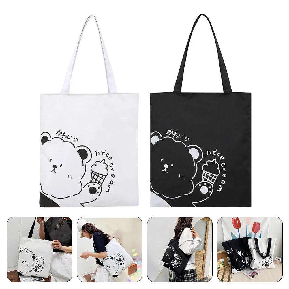 

Tote Shoulder Bag Shoulder Bag Tote Women Bear Tote Bag Portable Canvas Tote Handbag Student Shoulder Bag Bags