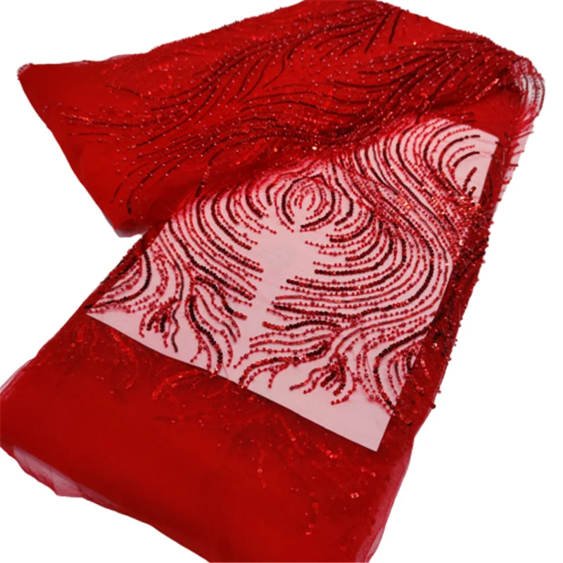 

Горячая Распродажа нигерийская кружевная ткань 2022, Высококачественная вышивка, тюль, кружево, новейшее Африканское французское Сетчатое кружево с бусинами для вечерние 5Y