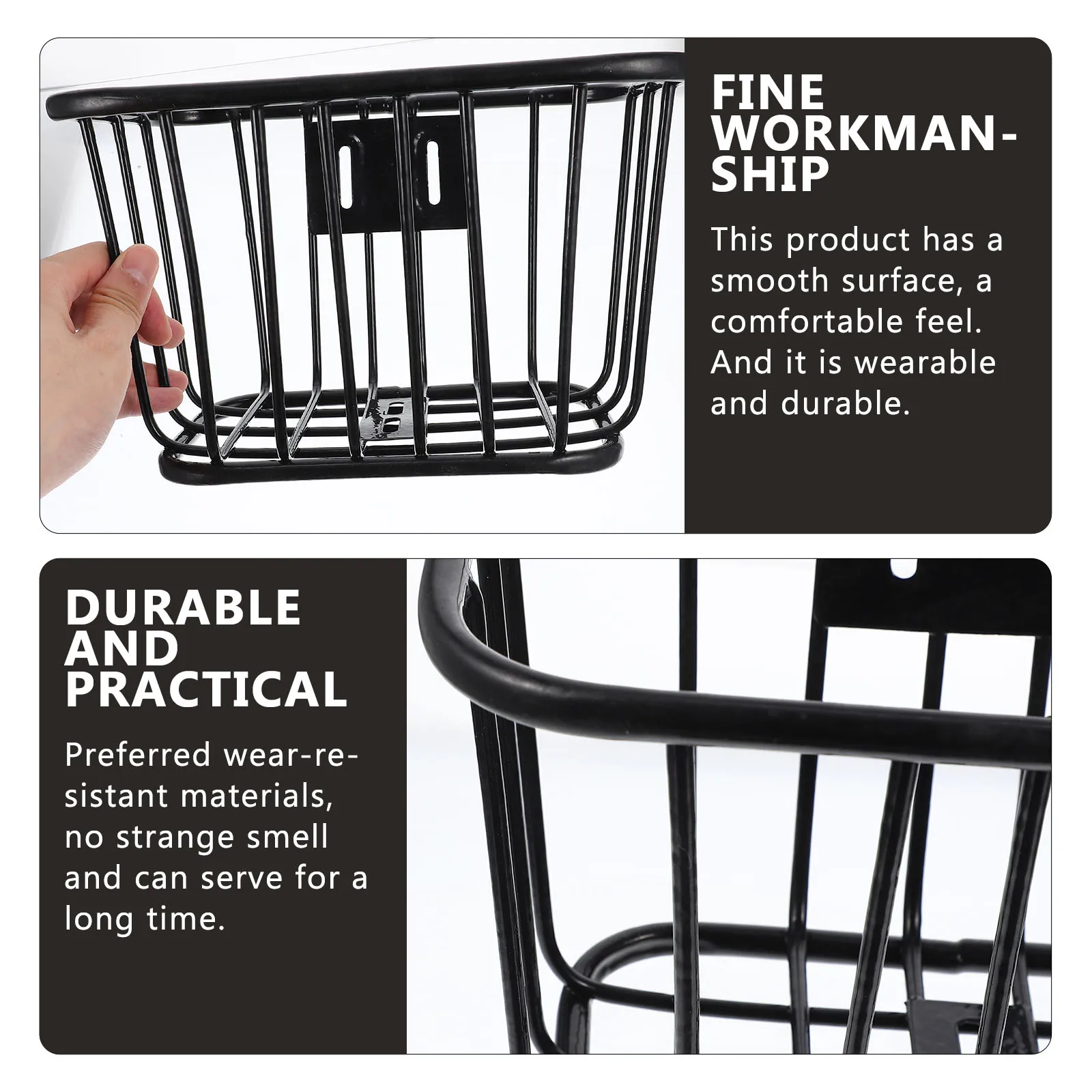 Детская Съемная железная корзина для хранения на руль велосипеда