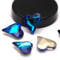 new arrival 5a strass sweet heart bermuda blue glass diy accessories rhinestones loose jewelry beads nail supplies stones