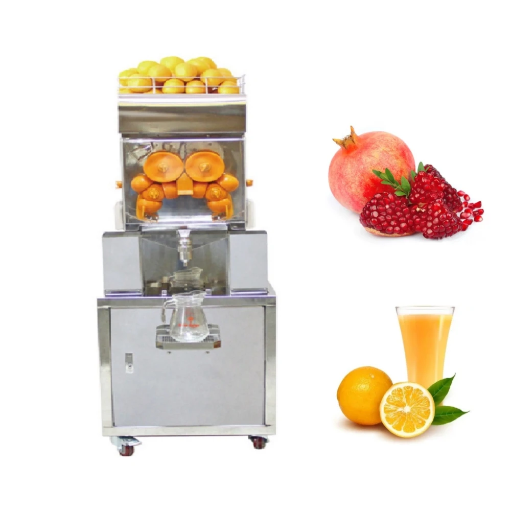 Mvckyi Commercial Orange Juicer Machines with Faucet Auto Slow Masticating Juice Extractor with Stainless Steel Filter Box