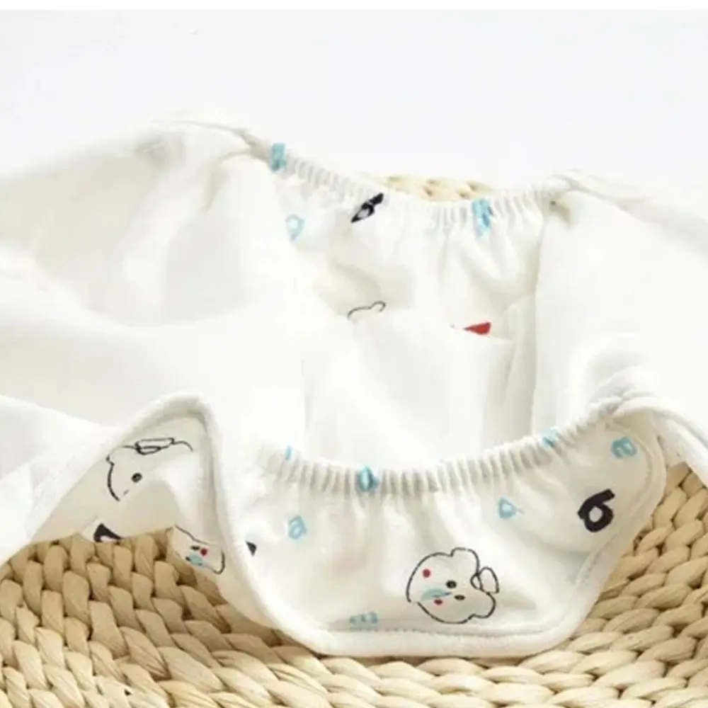 Многоразовые тканевые детские подгузники штаны с медведем хлопковые