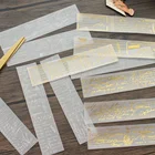 4*18 см 15 шт. золотисто-белая рукопись знаменитой бумаги детектива творческий бумажный фон для рукоделия скрапбукинга сделай сам использование подарка