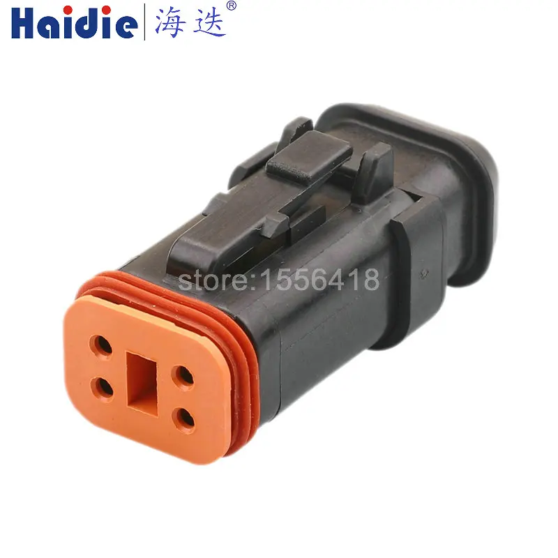 

1-20sets auto 4pin plastic electric plug 4way waterproof wiring harness cable connector DT06-4S-EP11