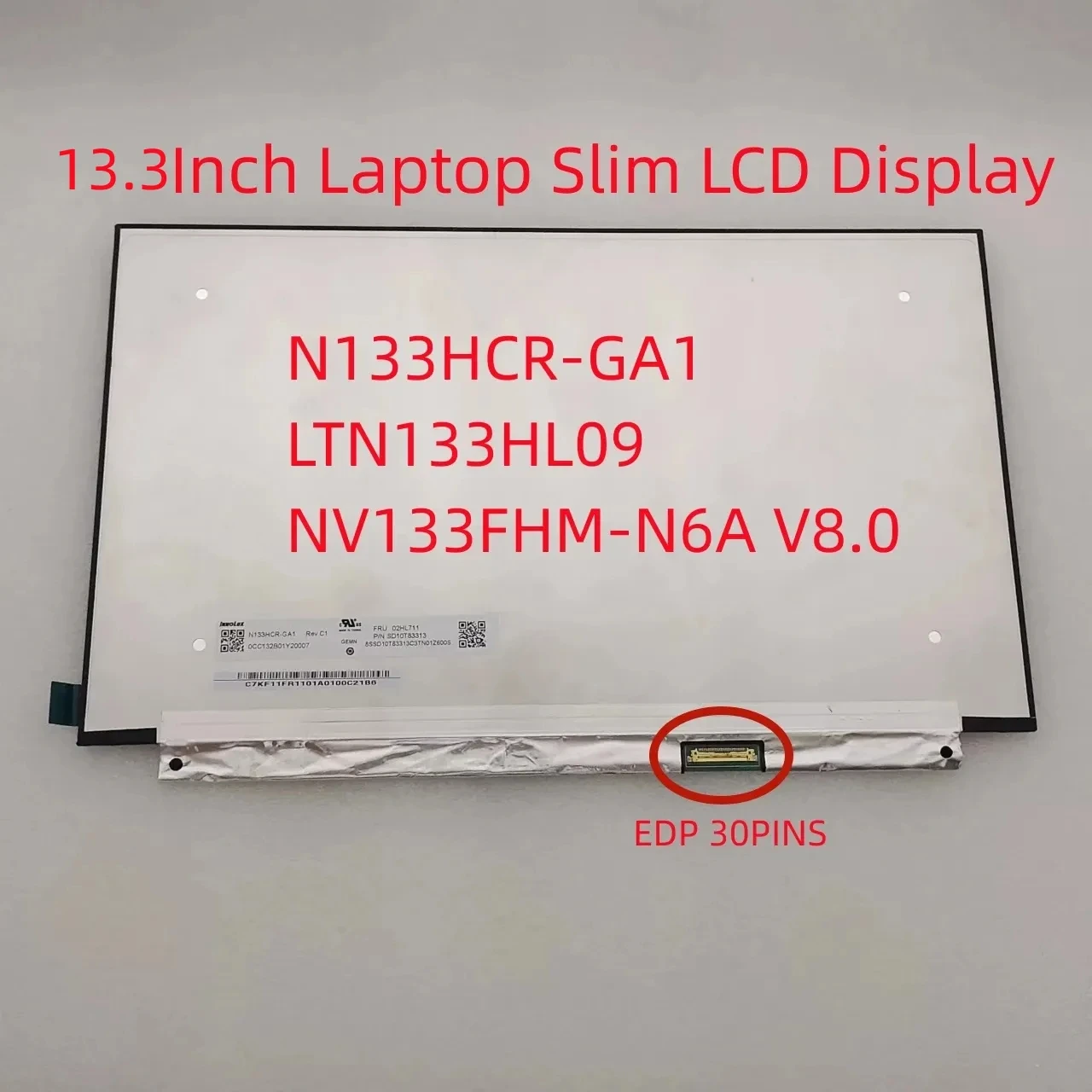 

For ThinkPad X390 X395 N133HCR-GA1 LTN133HL09 NV133FHM-N6A V8.0 13.3" FHD IPS 30pins Privacy LED LCD Display Screen Replacement