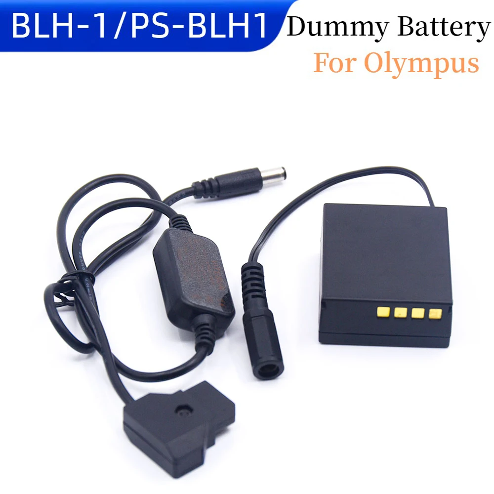 

D-tap Adapter Cable+for Olympus EM1 MARK-II EM1-2 Mark 2 Camera PS-BLH-1 Dummy Battery BLH-1 DC Coupler