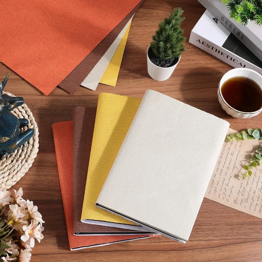 8 шт. 109,6x11,8 льняная книжная ткань, 4 цвета для A5-A8, переплетная ...
