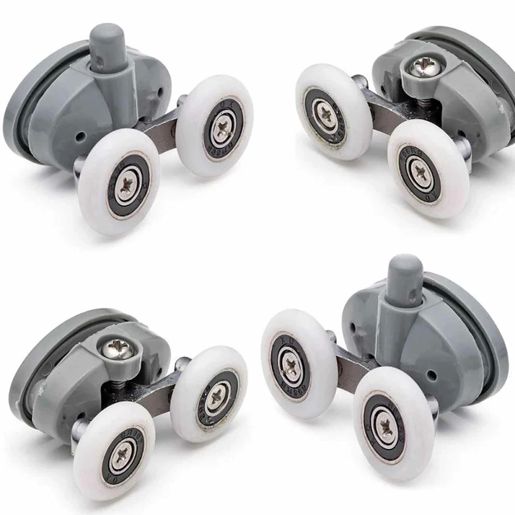 

Wheels Top & Bottom Rollers Replace Parts Replacement Runner Set Shower Door Twin 19/23/25/27mm 4pcs Accessories