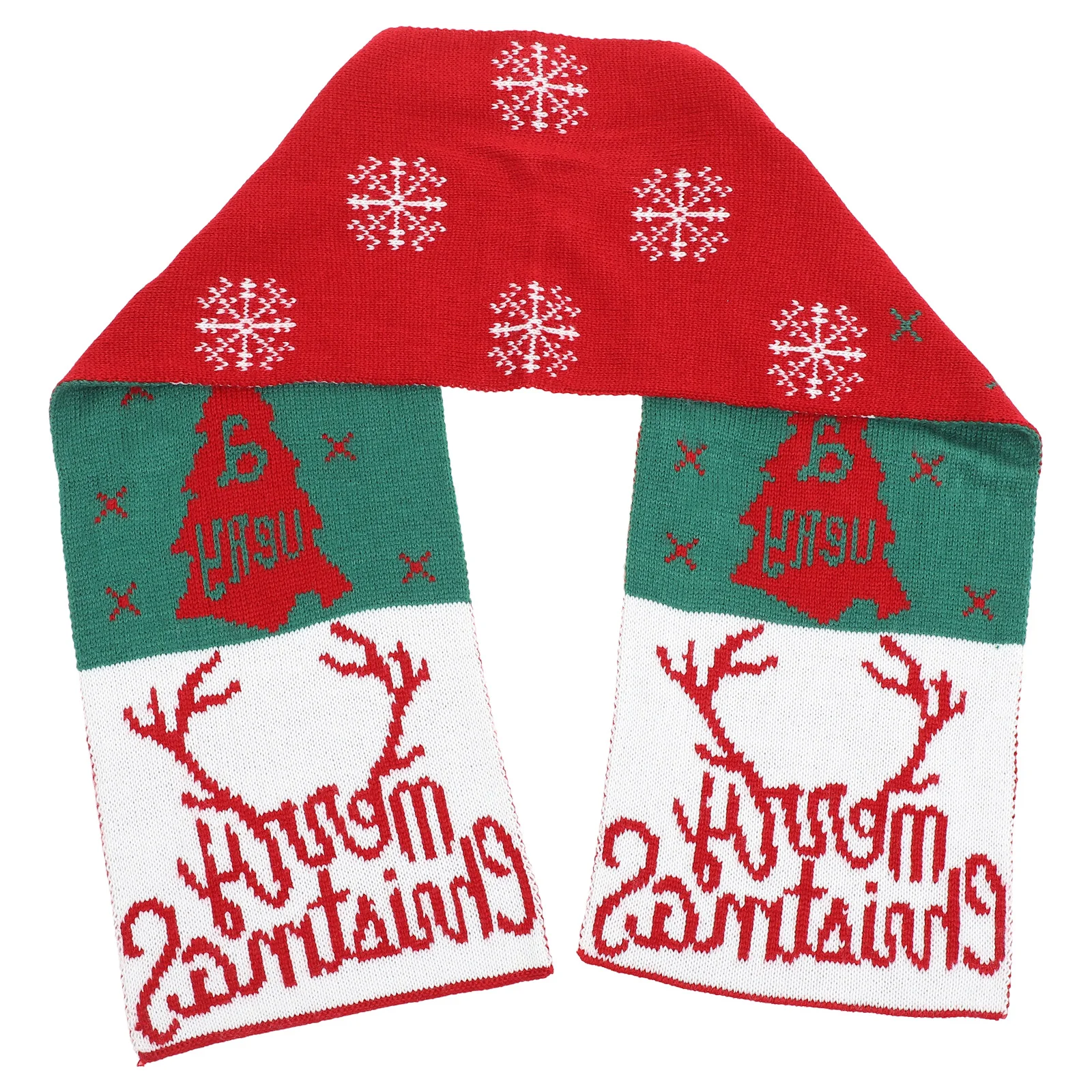 

The Gift Winter Scarf Holiday Kids Christmas Costumes Yarn Neckerchief Santa Child Scarves