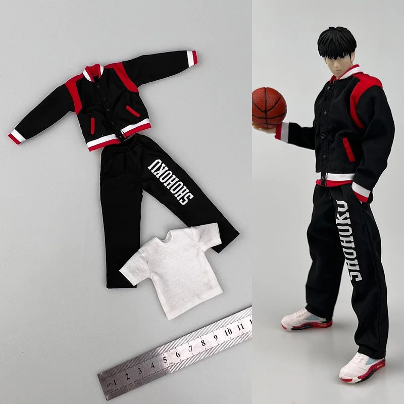 

В наличии масштаб 1/12, SLAM DUNK Xiangbei, спортивная одежда, набор, баскетбольная форма рукава каэде, костюм, 6-дюймовая фигурка тела