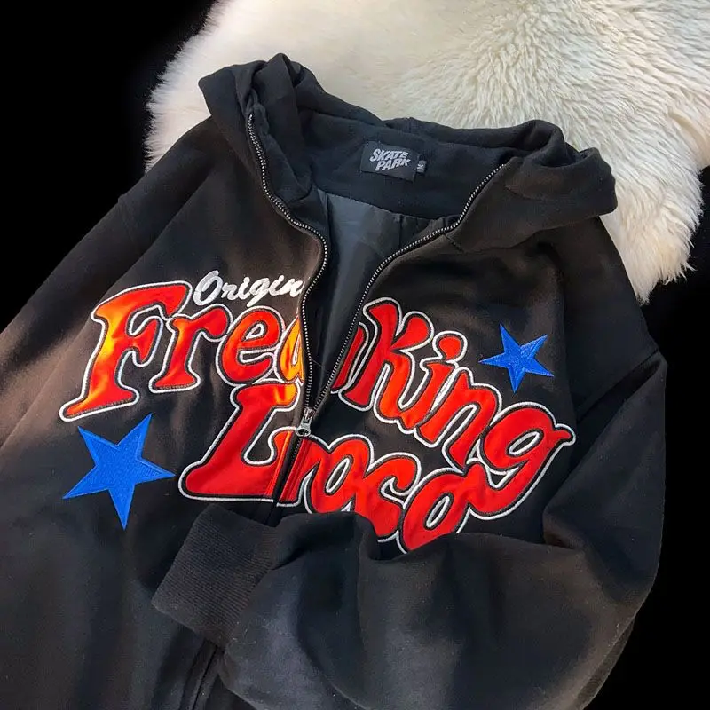 

Винтажный Повседневный Y2K кардиган, толстовки, мужские и женские зимние свитшоты на молнии с длинным рукавом и капюшоном, свободная ленивая стильная куртка в стиле Харадзюку