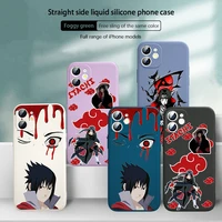 naruto uchiha sasuke for apple iphone 13 12 mini xs xr se 11 8 7 6 2020 pro max plus liquid silicone soft phone case