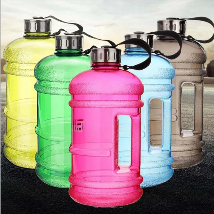 

2.2L Portable Size PET Large Capacity Water Bottle With Handle Outdoor Gym Training Sports Workout Drink Bottle Shaker Bottle