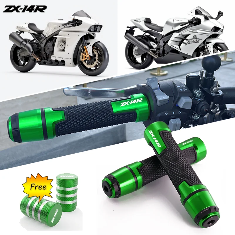 

For Kawasaki ZX14R ZX 14R ZX14 R ZX 14 R 2006-2017 Motorcycle Accessories CNC Anti-Slip Handlebar Grips Ends Handle Cap Hand Bar