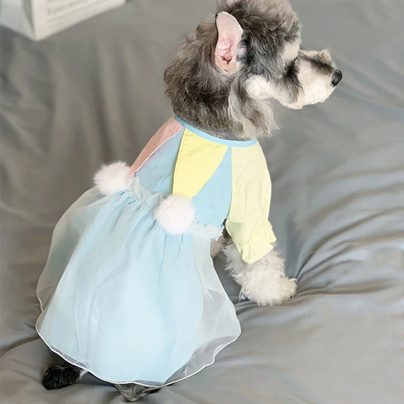 

Dog Wedding Dress Summer Cat Puppy Clothes Chihuahua Yorkshire Pomeranian Schnauzer Bichon Poodle Pet Skirt Dog Clothing