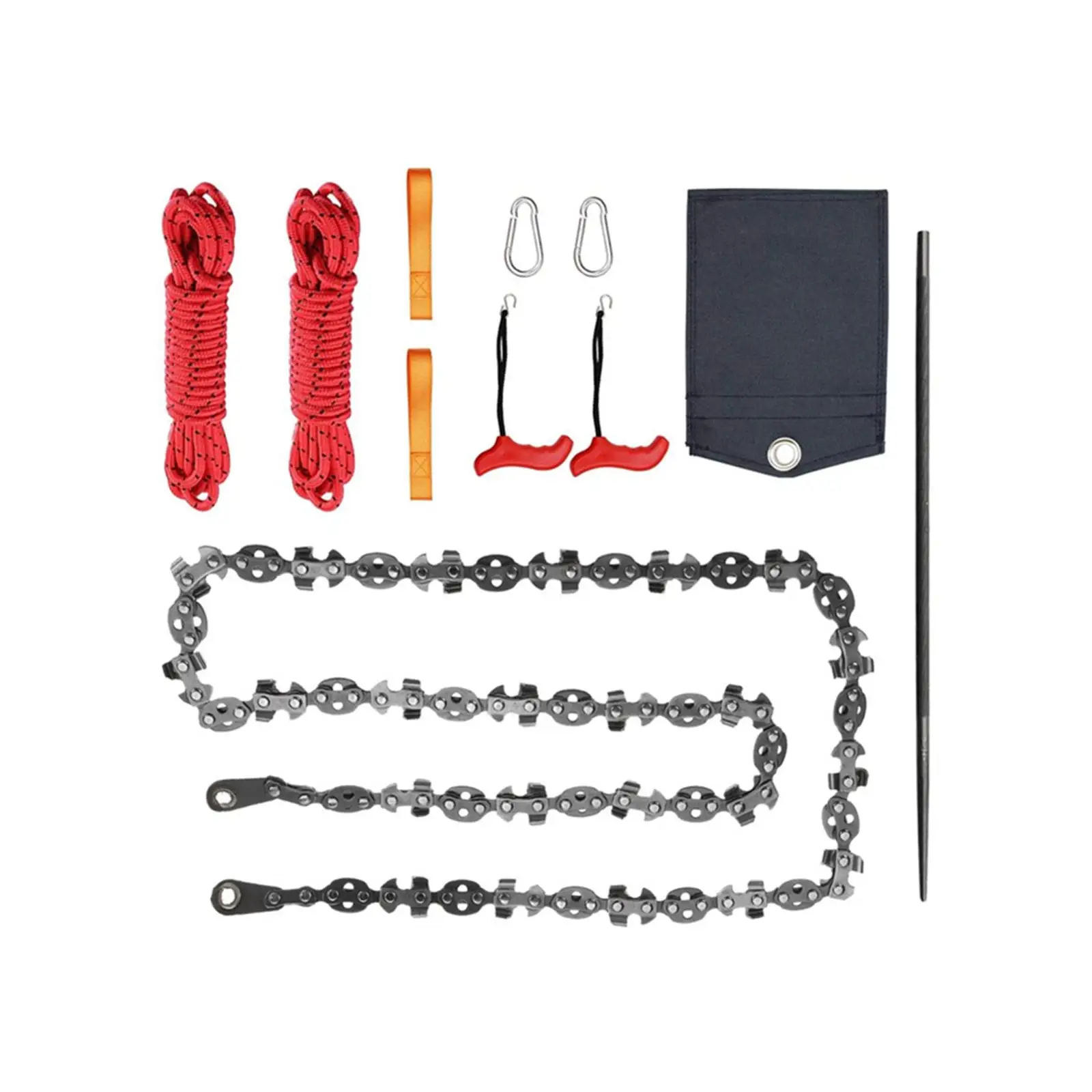 

Pocket Saw Double Sides Blade Rustproof Hand Rope Chain Saw Wood Cutting for Backpacking Emergency Hiking Outdoor Camping