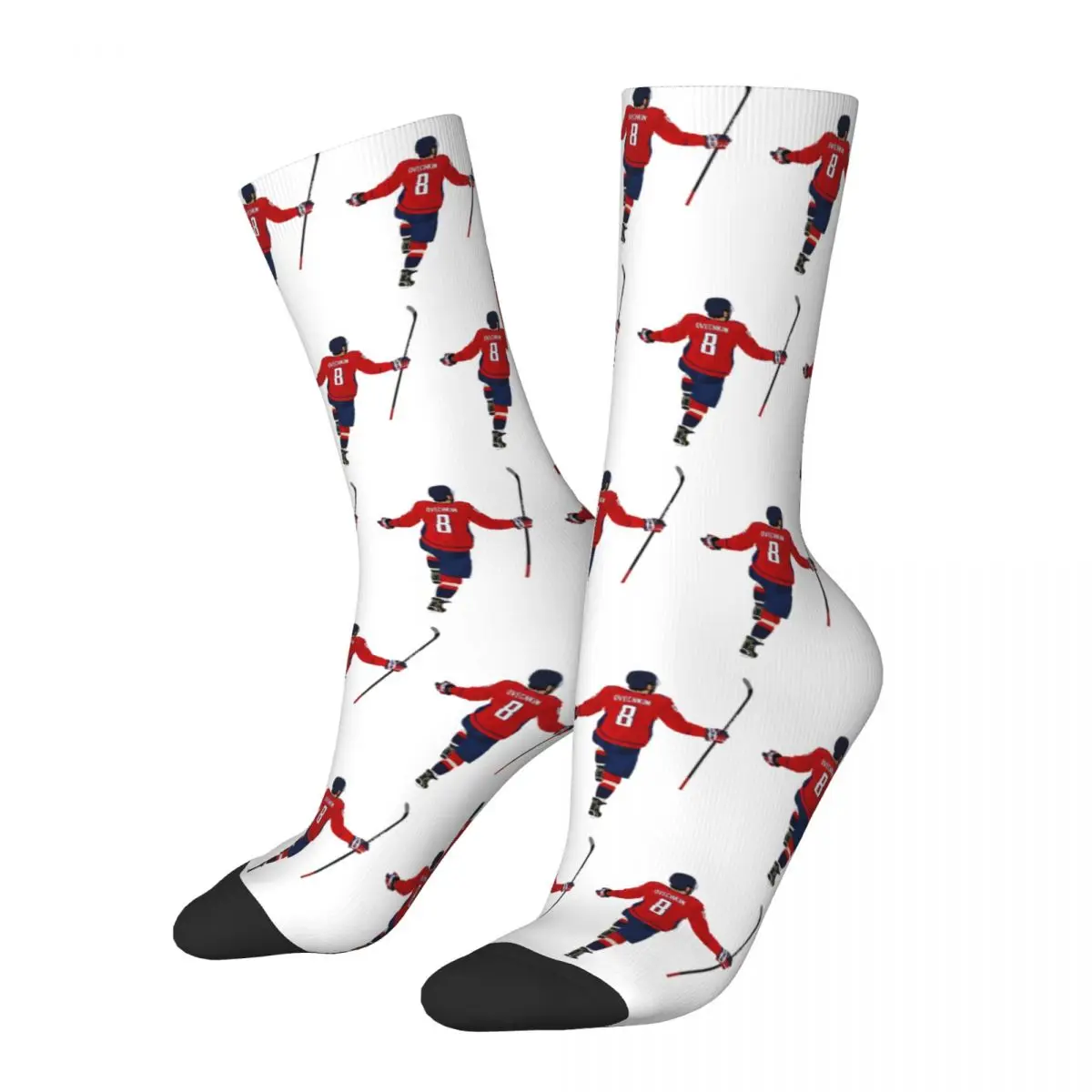 

Alex Ovechkin Merch Crew Socks Cozy High Quality Middle Tube Socks Cotton for Womens Best Gift Idea