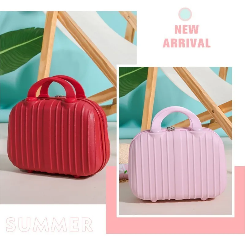 3-Inch New Portable Women Cute Mini Cosmetic Case Lightweight Small Makeup Travel Suitcase Female Student Toiletry Storage Bag