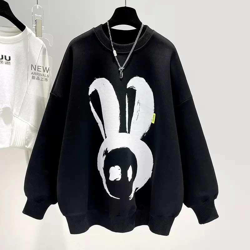 

Sandro Rivers Женский свободный свитер с круглым вырезом, с принтом