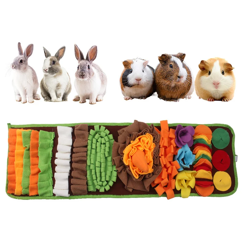 

Pretty Multicolor Stitching Hamster Toy Mat Pet Training Mat Tear-resistant Prevent Choking