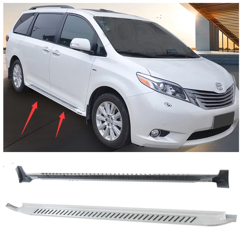 

High Quality Aluminum Alloy + ABS Running Boards Side Step Bar Pedals Fits For Toyota Sienna 2011-2020