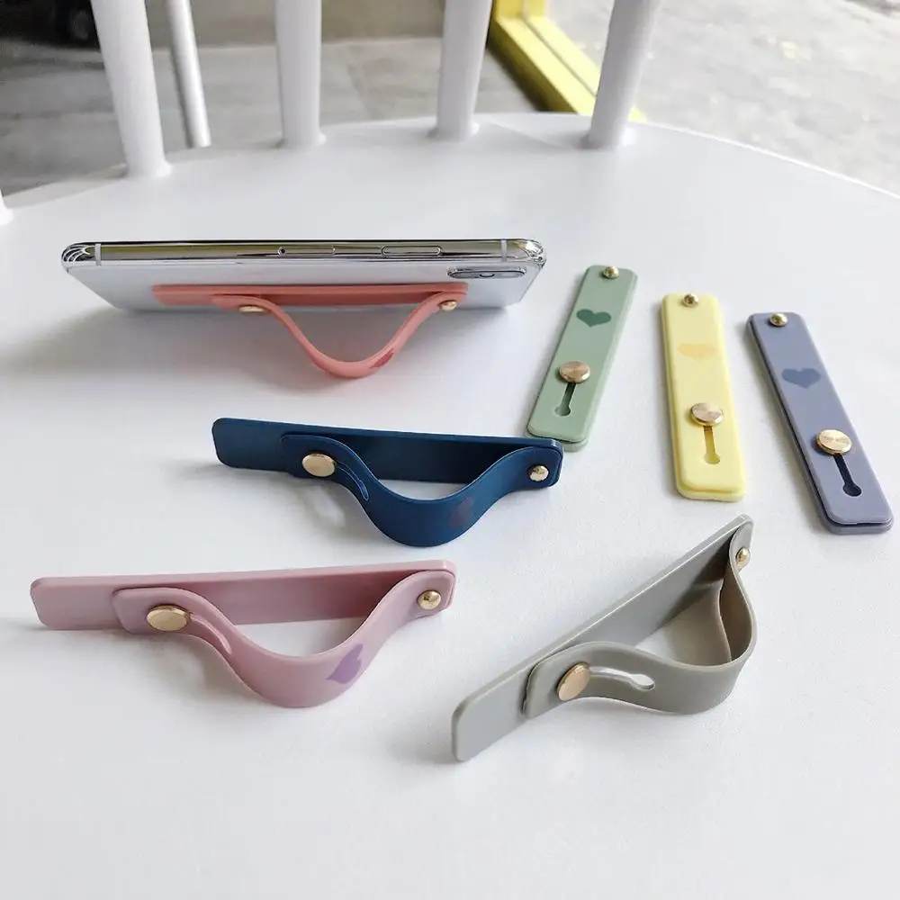

Silicone Mobile Phone Ring Bracket Mobile Phone Back Sticker Bracket Multi-function Heart-shaped Push-pull Bracket