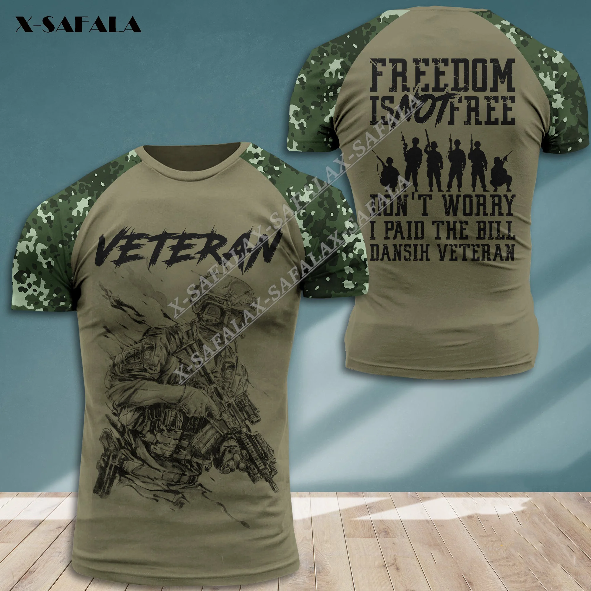 

Футболка мужская летняя с круглым вырезом и 3D-принтом