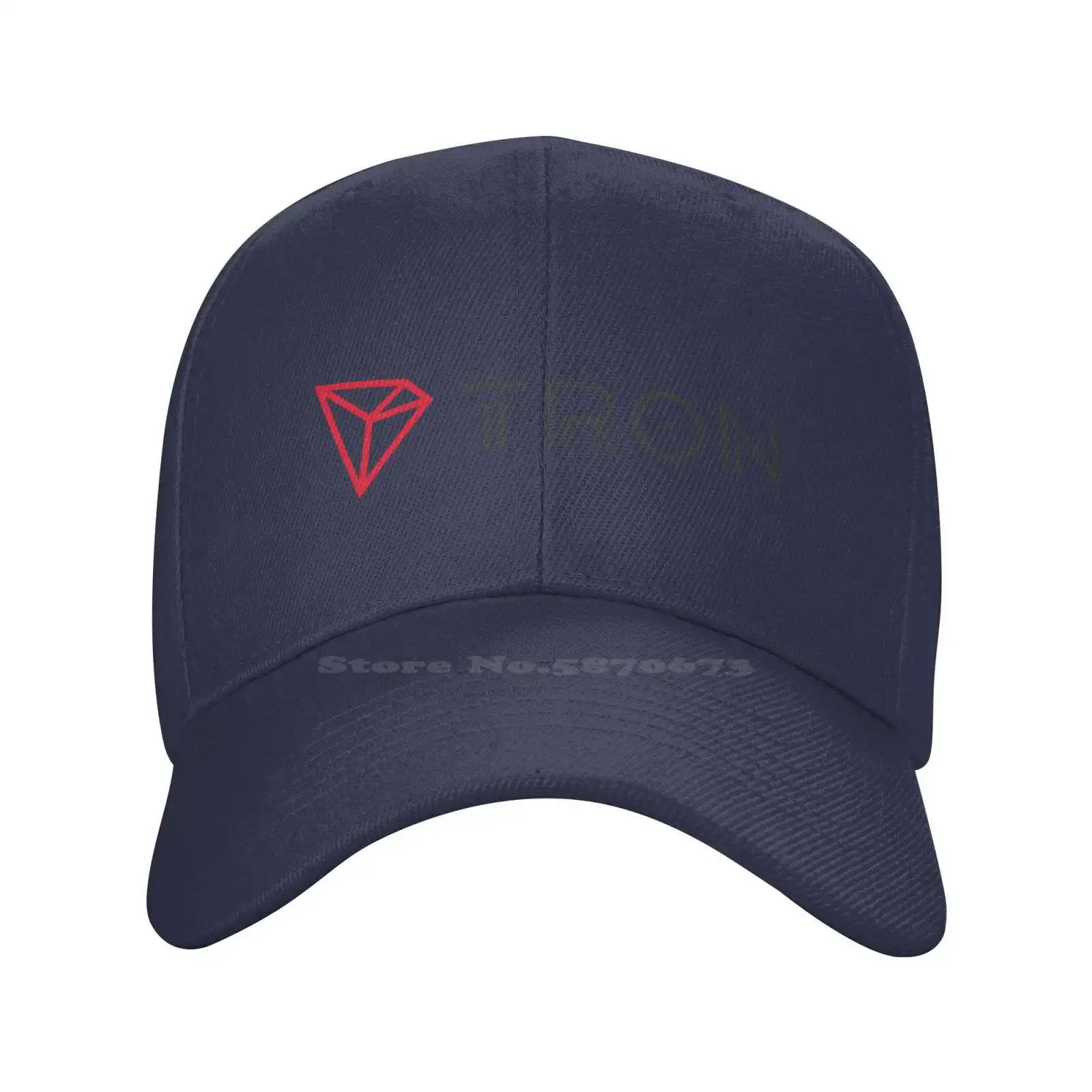 TRON (TRX) Высококачественная джинсовая бейсбольная кепка с логотипом