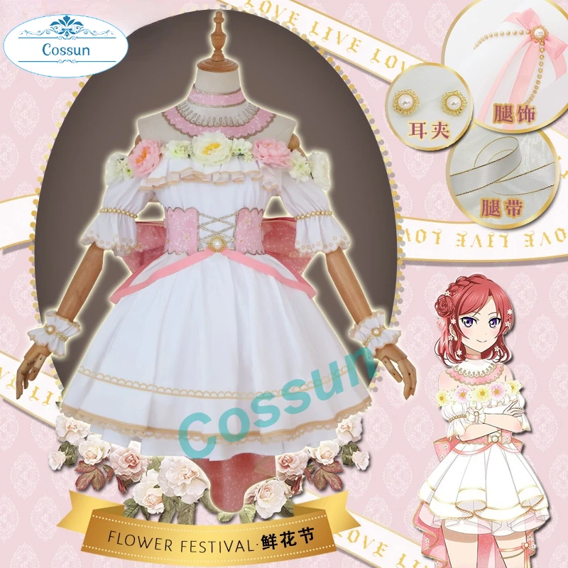 

Lovelive! Nishikino Maki Flower Festival Awakening Dress Elegant Uniform Cosplay Costume Party Outfit Women halloween