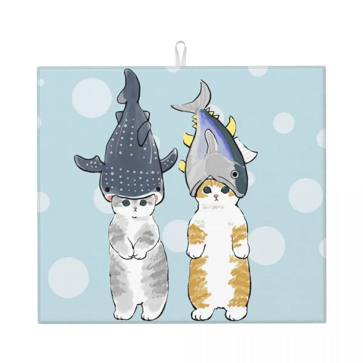 Котята притягивающие к покусу акулы мофу песок кошка коврик для сушки посуды