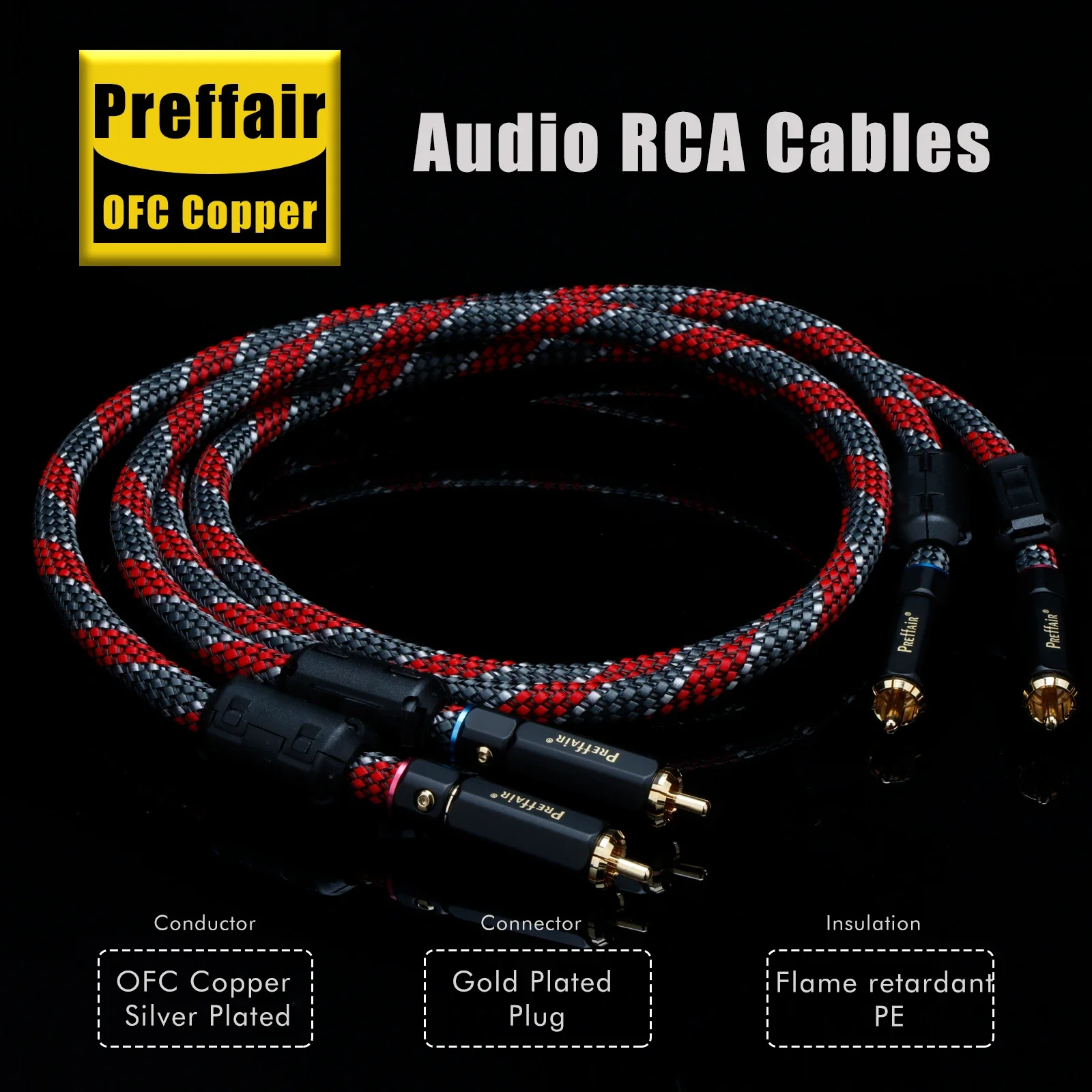 Кабель аудиосигнальный RCA (2RCA-2RCA) с двойным экранированием и независимой защитой постампульсовых помех (art.: 3920d91c2cc5d) - 3920d91c2cc5d